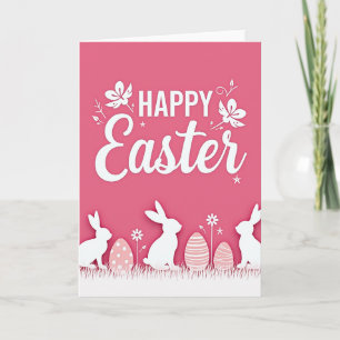 Fuchsia Easter Botanical Card