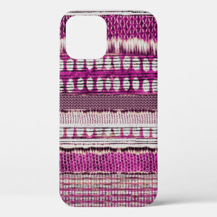 Fuchsia Ethnic Border Abstract iPhone 12 Case