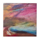 Fuchsia Expression Tile<br><div class="desc">Fuchsia Expression I by Gabriela Villarreal. A variety of colours,  primarily pinks,  melt into each other to create this soft design.</div>