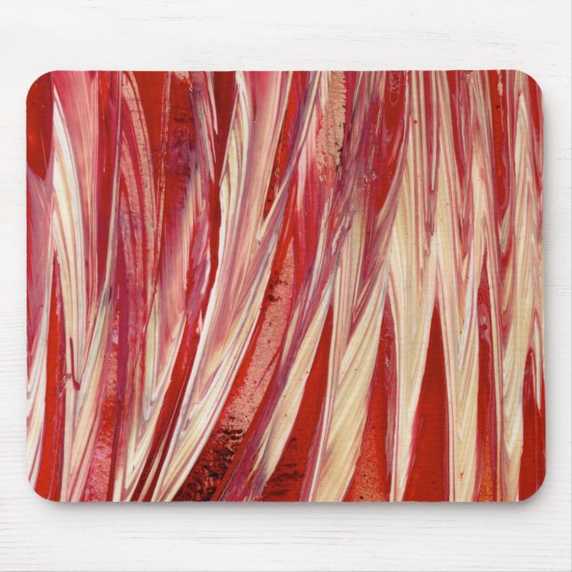 Fuchsia Feather Fringe Mouse Mat (Front)