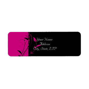 Fuchsia Filigree Wedding Return Address