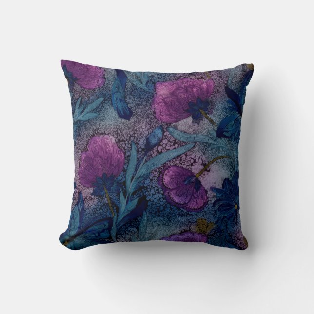 Fuchsia floral cushion (Front)