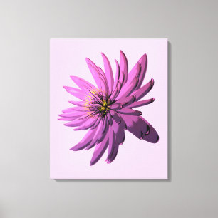 Fuchsia Floral Illustration Wrapped Canvas Art