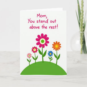 Fuchsia Floral Mom Card