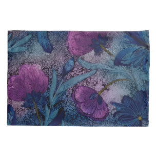 Fuchsia floral pillowcase