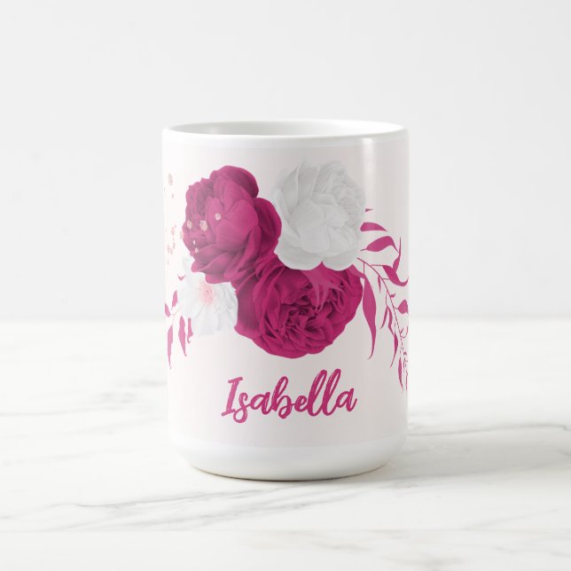 fuchsia flowers botanical  coffee mug (Center)