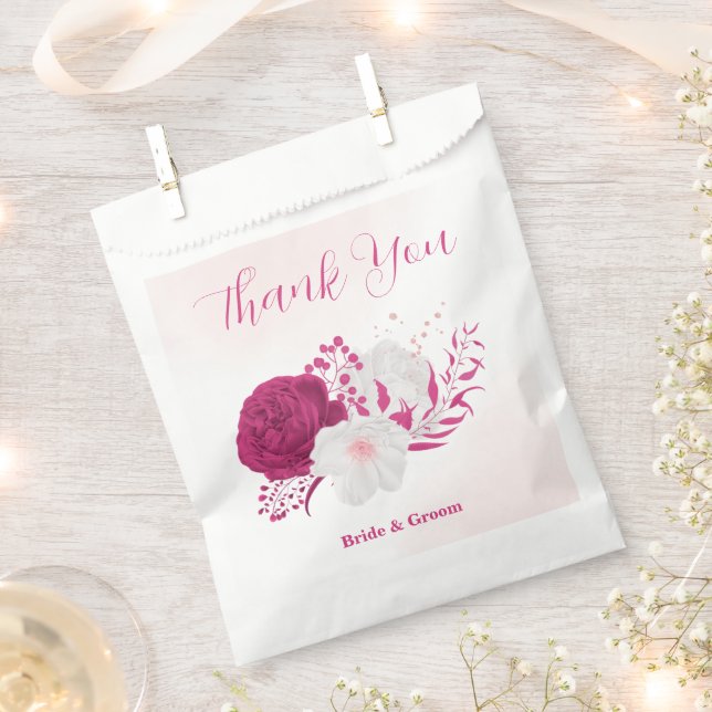 fuchsia flowers botanical wedding favour bags (Clipped)