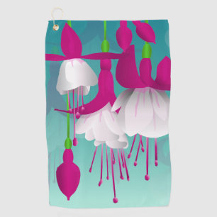 Fuchsia Flowers Golf Towel