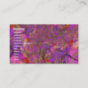Fuchsia Fractal Art Business Card