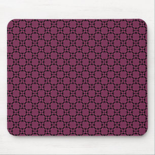 Fuchsia Funky Circles Mousepad