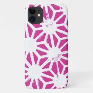 Fuchsia geometric pattern iPhone 11 case