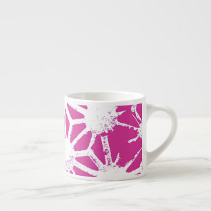 Fuchsia geometric pattern espresso cup