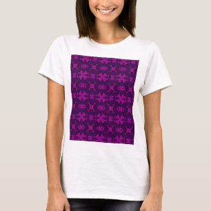 Fuchsia Geotech: A Vibrant Abstract Geometric Text T-Shirt