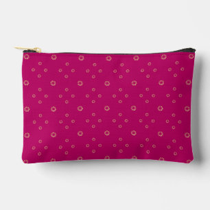 Fuchsia Golden Zinnia Sun Accessory Pouch