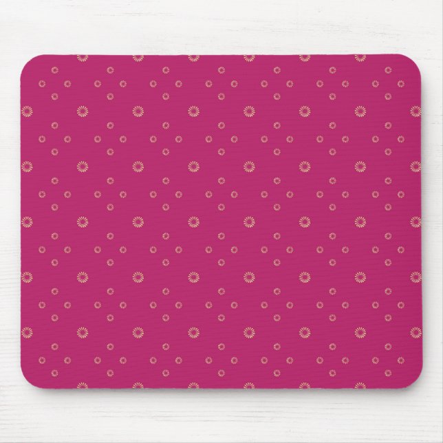 Fuchsia | Golden Zinnia Sun Mouse Mat (Front)