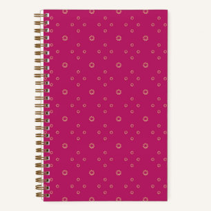 Fuchsia Golden Zinnia Sun Notebook
