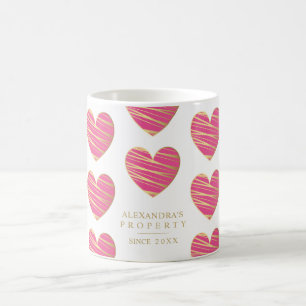 Fuchsia Heart Best Friends Occasion Gift Coffee Mug