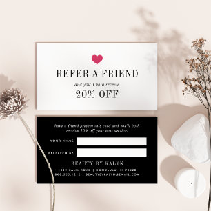 Fuchsia Heart Referral Card
