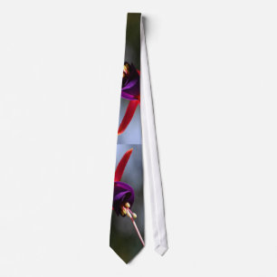 Fuchsia Hummingbird Flower Tie