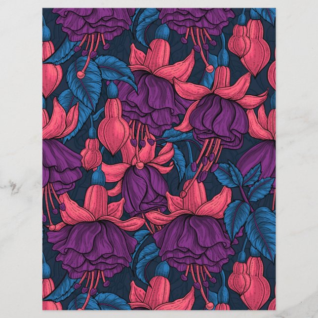 Fuchsia in blue and purple (Front)