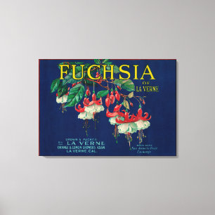 Fuchsia Lemon LabelLa Verne, CA Canvas Print