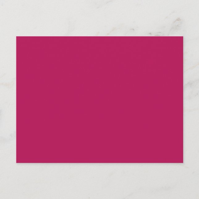 Fuchsia Magenta Pink Solid Trend Colour Background Postcard (Front)