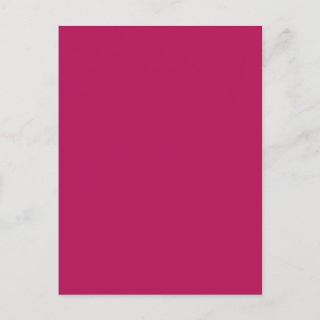 Fuchsia Magenta Pink Solid Trend Colour Background Postcard (Front)