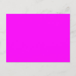 Fuchsia Magenta Pink Solid Trend Colour Background Postcard