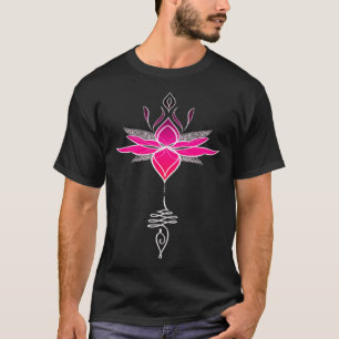 Fuchsia ombre Lotus and unalome T-Shirt