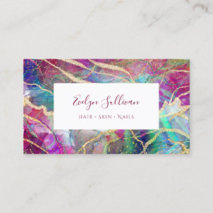 Fuchsia opal background business card