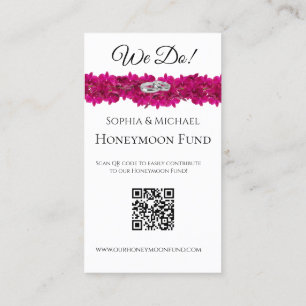 Fuchsia Orchids- We Do-Wedding Rings-Registry- Business Card