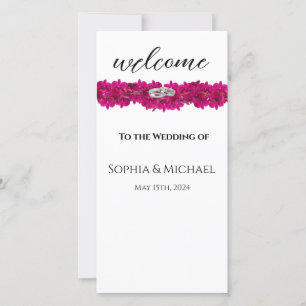 Fuchsia Orchids-Wedding Rings-Wedding Program-