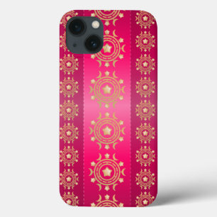 Fuchsia Oriental Mandala Pattern iPhone 13 Case