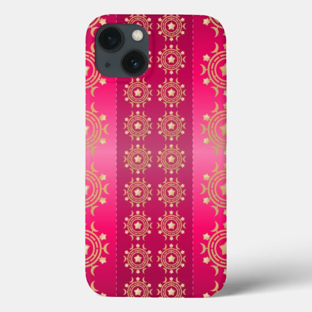 Fuchsia Oriental Mandala Pattern Case-Mate iPhone Case (Back)