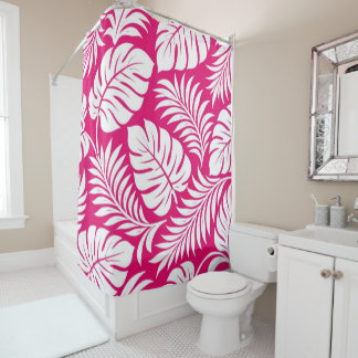 Fuchsia Palm Shower Curtain