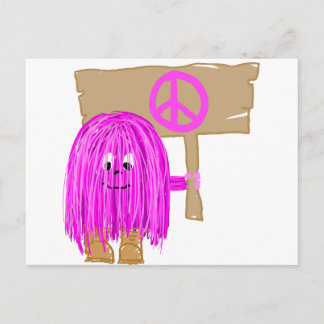 Fuchsia Peace Postcard