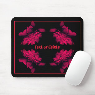 Fuchsia Peony Abstract Floral Art Personalised Mouse Mat