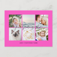 Fuchsia Personalised 6 photos Universal Greetings