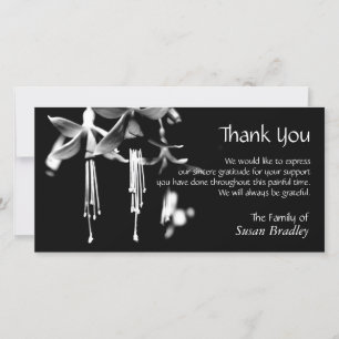 Fuchsia Personalised Sympathy Thank You Photo card