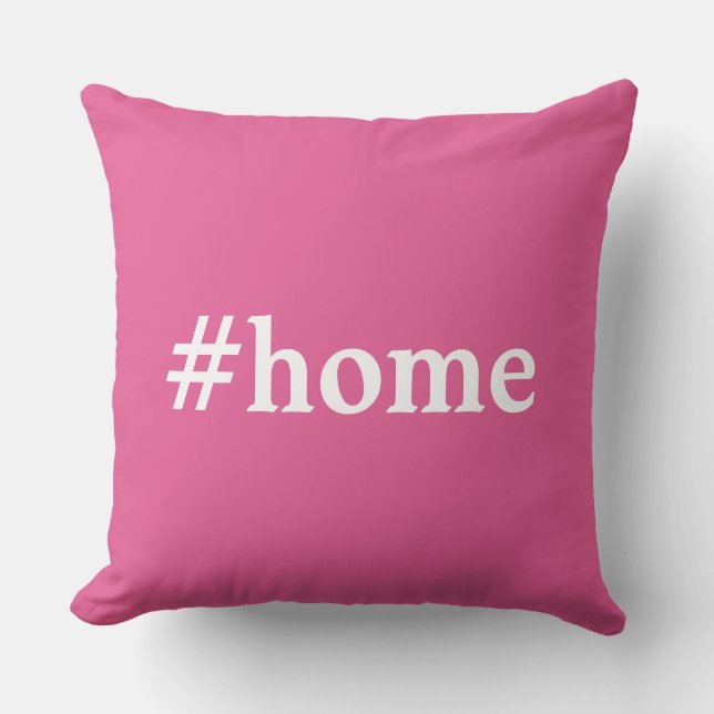 Fuchsia Pink and White #Home Cushion (Front)
