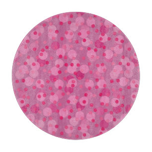 fuchsia pink, blush and cranberry dots cutting board