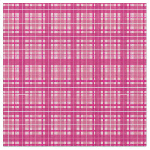 Fuchsia Pink Bright Gingham Plaid Tartan Fabric
