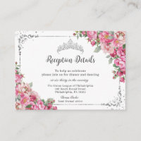 Fuchsia Pink Floral Sweet 16 Quinceañera Reception
