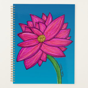 Fuchsia Pink Flower Planner