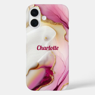 Fuchsia Pink Gold  iPhone 16 Case