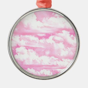 Fuchsia Pink Happy Clouds Decor Metal Tree Decoration
