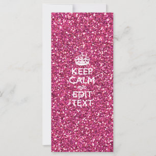 Fuchsia Pink Keep Calm Have Your Text