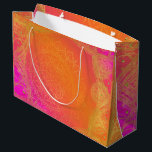 Fuchsia Pink Orange & Gold Indian Mandala Party Large Gift Bag<br><div class="desc">Matching items are available.</div>