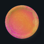 Fuchsia Pink Orange & Gold Indian Mandala Party Paper Plate<br><div class="desc">Customise with any text. Matching items are available.</div>