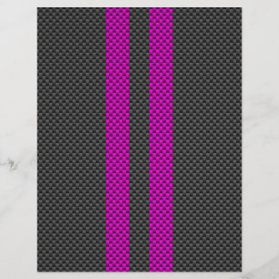 Fuchsia Pink Racing Stripes in Carbon Fibre Style Flyer